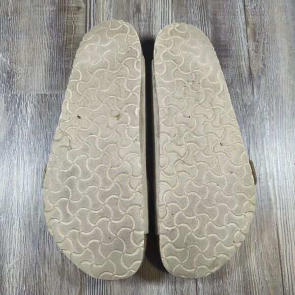 BIRKENSTOCK Arizona Tan Beige Birko-Flor Mens Slip On Sandals Size EU 45 US 12 - Picture 10 of 12
